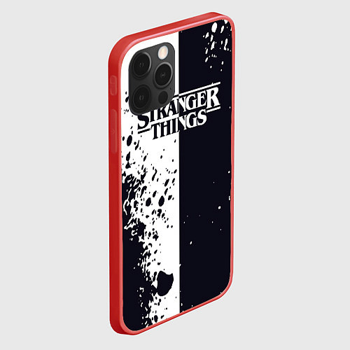 Чехол iPhone 12 Pro STRANGER THINGS ОЧЕНЬ СТРАННЫЕ ДЕЛА ДВА ЦВЕТА / 3D-Красный – фото 2