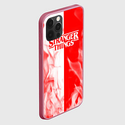 Чехол для iPhone 12 Pro ОЧЕНЬ СТРАННЫЕ ДЕЛА STRANGER THINGS ПЛАМЯ, цвет: 3D-малиновый — фото 2