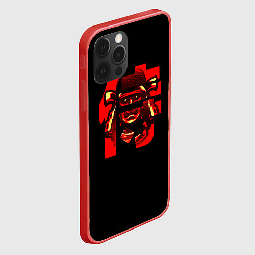Чехол iPhone 12 Pro Самурай Кандзи / 3D-Красный – фото 2
