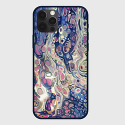 Чехол для iPhone 12 Pro Не смешавшиеся краски abstract pattern, цвет: 3D-черный