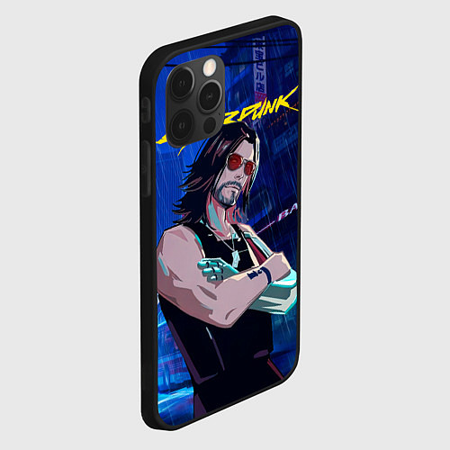 Чехол iPhone 12 Pro Johnny Cyberpunk2077 / 3D-Черный – фото 2