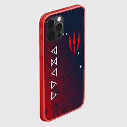 Чехол для iPhone 12 Pro The witcher ГЕРАЛЬТ КОГОТЬ СИМВОЛЫ, цвет: 3D-красный — фото 2