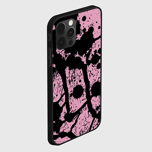 Чехол iPhone 12 Pro Кляксы Авангард Узор Blots Vanguard Pattern / 3D-Черный – фото 2