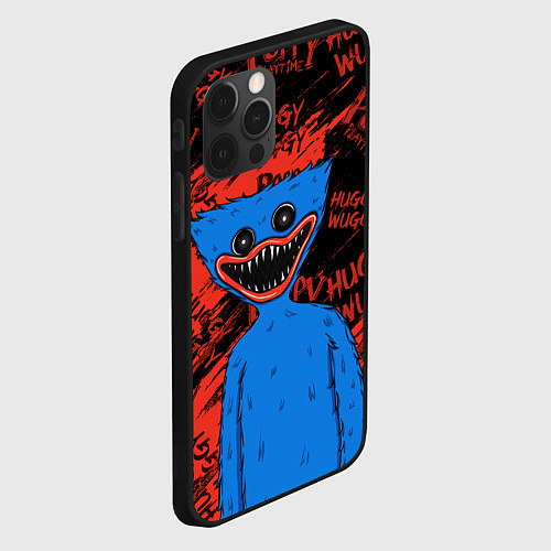 Чехол iPhone 12 Pro ХАГГИ ВАГГИ - HUGGY WUGGY - СИНИЙ МОНСТР / 3D-Черный – фото 2