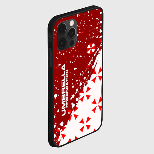 Чехол iPhone 12 Pro Resident Evil Umbrella Corporation паттерн / 3D-Черный – фото 2