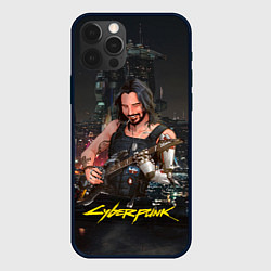 Чехол для iPhone 12 Pro Johnny в гитарой Джонни Cyberpunk2077, цвет: 3D-черный