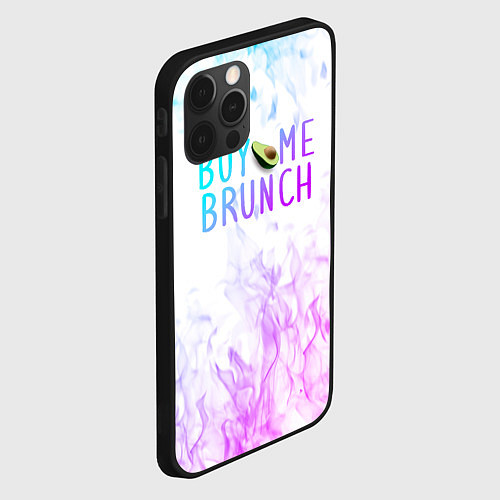 Чехол iPhone 12 Pro Авокадо неон avocado neon / 3D-Черный – фото 2