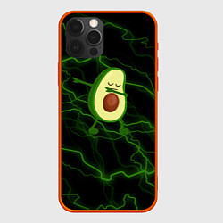 Чехол для iPhone 12 Pro Avocado молнии, цвет: 3D-красный