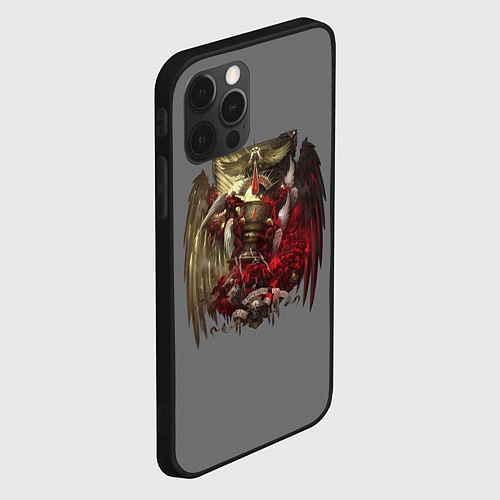 Чехол iPhone 12 Pro Blood Angels symbol / 3D-Черный – фото 2