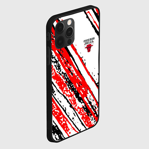 Чехол iPhone 12 Pro CHICAGO BULLS ЧИКАГО БУЛЛС / 3D-Черный – фото 2