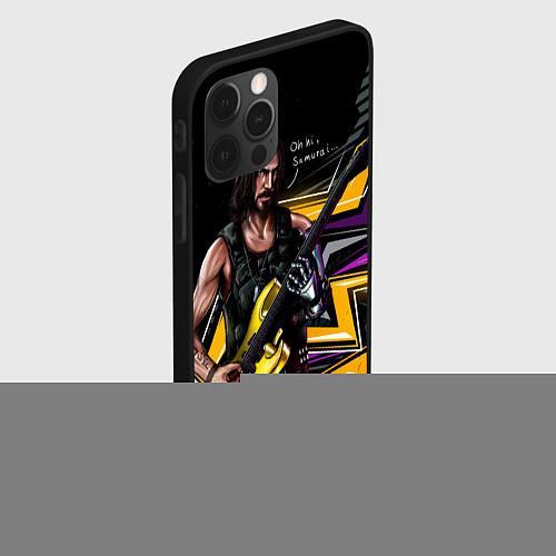 Чехол iPhone 12 Pro Johnny Cyberpunk2077 / 3D-Черный – фото 2