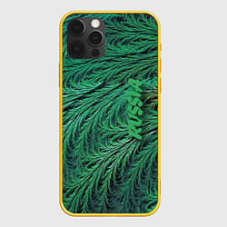 Чехол для iPhone 12 Pro Узор из веток можжевельника Pattern of juniper bra, цвет: 3D-желтый