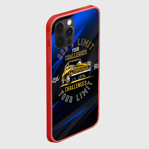 Чехол iPhone 12 Pro Classic retro - авто / 3D-Красный – фото 2