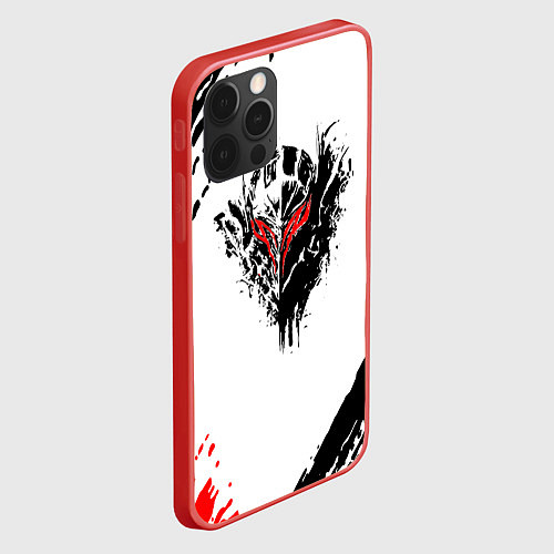 Чехол iPhone 12 Pro Берсерк berserk ЧЁРНАЯ МАСКА / 3D-Красный – фото 2