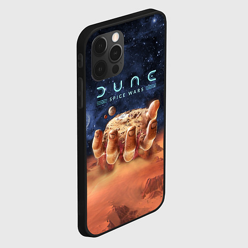 Чехол iPhone 12 Pro Dune: Spice Wars песчаные дюны и рука с базой / 3D-Черный – фото 2