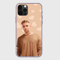 Чехол для iPhone 12 Pro Егор крид сердца, цвет: 3D-светло-сиреневый