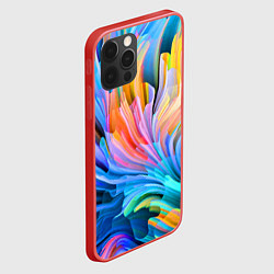 Чехол для iPhone 12 Pro Красочный абстрактный паттерн Лето Colorful Abstra, цвет: 3D-красный — фото 2