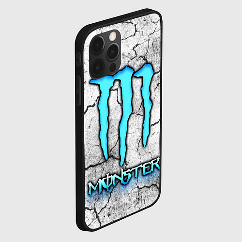 Чехол iPhone 12 Pro MONSTER WHITE БЕЛЫЙ МОНСТР / 3D-Черный – фото 2