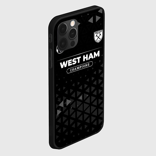 Чехол iPhone 12 Pro West Ham Champions Uniform / 3D-Черный – фото 2