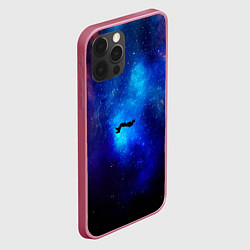 Чехол для iPhone 12 Pro Потерянный человек в космосе, цвет: 3D-малиновый — фото 2