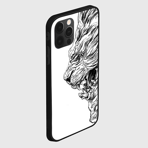 Чехол iPhone 12 Pro LION pride / 3D-Черный – фото 2