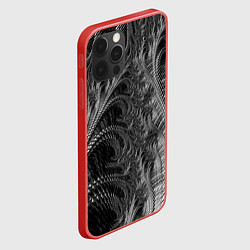 Чехол для iPhone 12 Pro Абстрактный фрактальный паттерн Abstract Fractal p, цвет: 3D-красный — фото 2