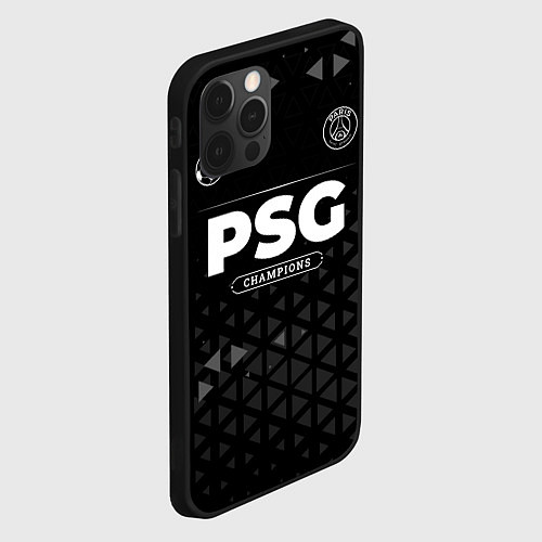 Чехол iPhone 12 Pro PSG Champions Uniform / 3D-Черный – фото 2