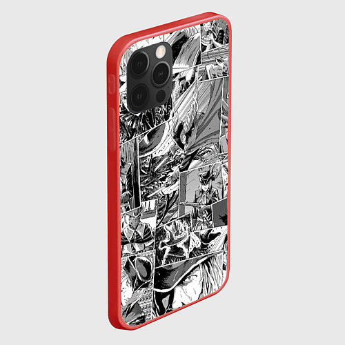 Чехол iPhone 12 Pro Bloodborne comix / 3D-Красный – фото 2