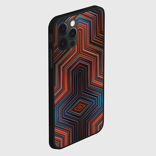 Чехол iPhone 12 Pro Симметрия в геометрии цвета / 3D-Черный – фото 2