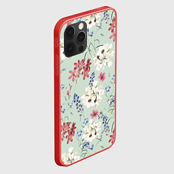 Чехол для iPhone 12 Pro Цветы Зефирантес и Магнолии, цвет: 3D-красный — фото 2