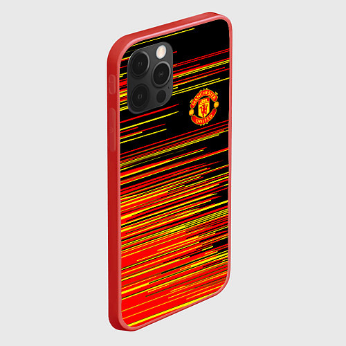 Чехол iPhone 12 Pro Манчестер юнайтед manchester united ФКМЮ / 3D-Красный – фото 2