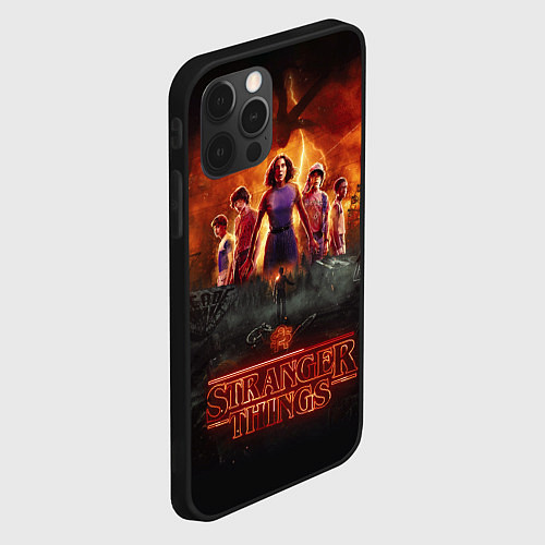 Чехол iPhone 12 Pro ОЧЕНЬ СТРАННЫЕ ДЕЛА STRANGER THINGS / 3D-Черный – фото 2