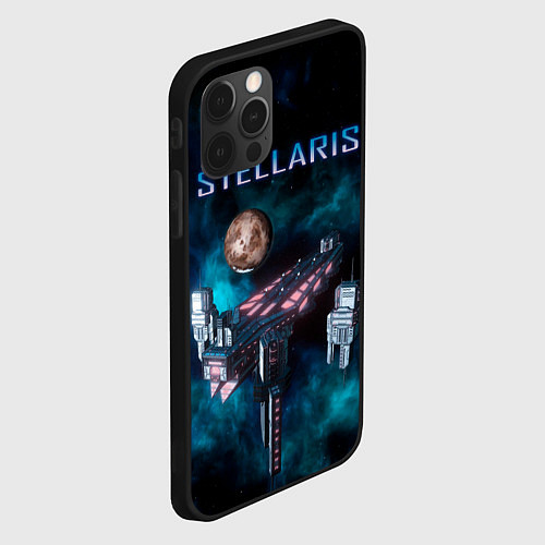 Чехол iPhone 12 Pro Stellaris космический корабль / 3D-Черный – фото 2