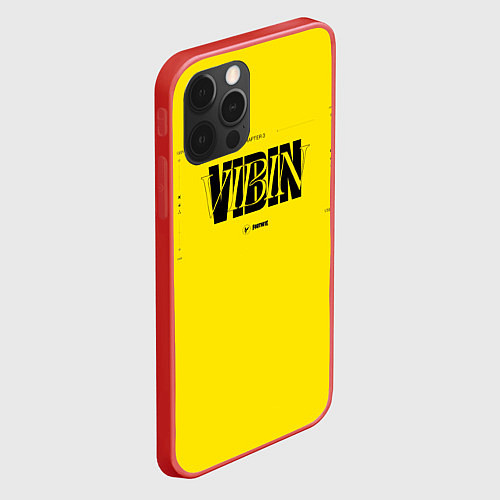 Чехол iPhone 12 Pro FORTNITE VIBIN / 3D-Красный – фото 2