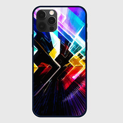 Чехол для iPhone 12 Pro Неоновая молния Абстракция Neon Lightning Abstract, цвет: 3D-черный