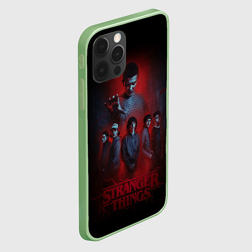 Чехол iPhone 12 Pro ОЧЕНЬ СТРАННЫЕ ДЕЛА ST STRANGER THINGS / 3D-Салатовый – фото 2