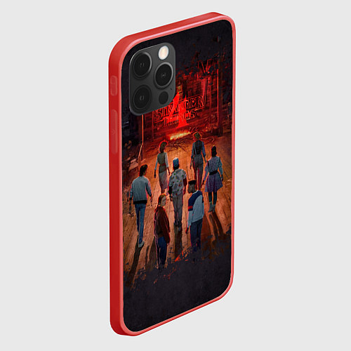 Чехол iPhone 12 Pro Stranger Things 4 / 3D-Красный – фото 2