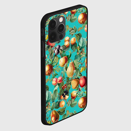 Чехол iPhone 12 Pro Ассорти Фруктов / 3D-Черный – фото 2