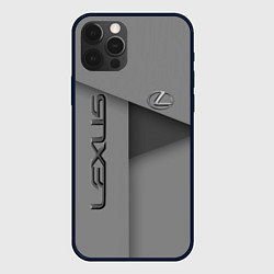 Чехол для iPhone 12 Pro Lexus - серая абстракция, цвет: 3D-черный