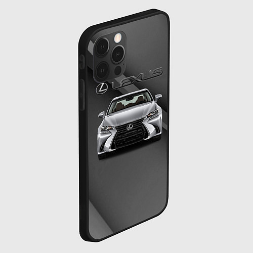 Чехол iPhone 12 Pro Lexus auto / 3D-Черный – фото 2