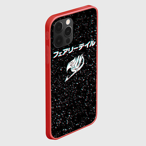 Чехол iPhone 12 Pro FAIRY TAIL GLITCH ГЛИТЧ / 3D-Красный – фото 2