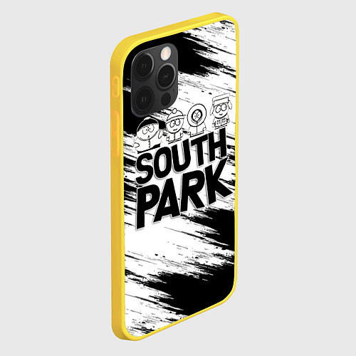 Чехол iPhone 12 Pro Южный парк - персонажи и логотип South Park / 3D-Желтый – фото 2