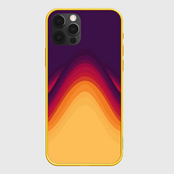 Чехол для iPhone 12 Pro Волны песка и лавы, цвет: 3D-желтый