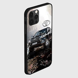 Чехол для iPhone 12 Pro Toyota Land Cruiser 200 в пещере со скальными рису, цвет: 3D-черный — фото 2