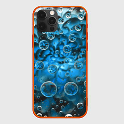 Чехол для iPhone 12 Pro Подводный цветок и пузыри, цвет: 3D-красный