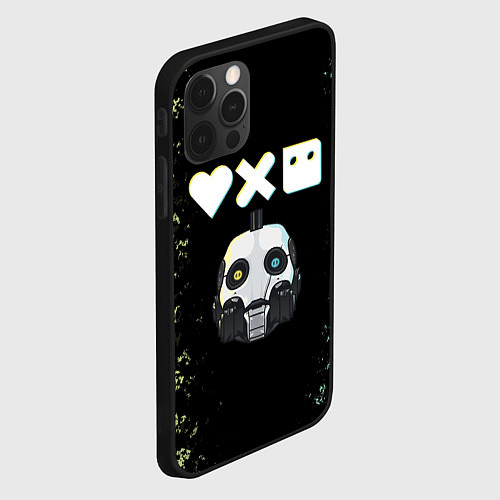 Чехол iPhone 12 Pro Love, Death and Robots Pattern / 3D-Черный – фото 2