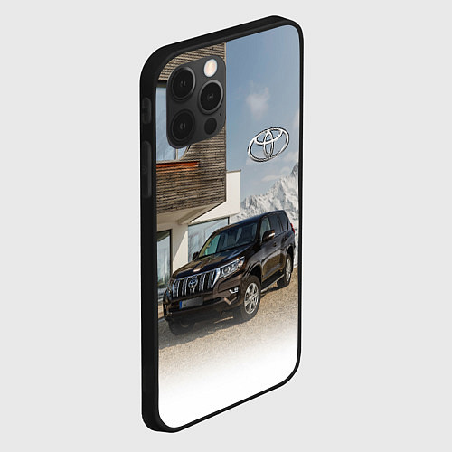 Чехол iPhone 12 Pro Тoyota Land Cruiser Prado у горного коттеджа Mount / 3D-Черный – фото 2