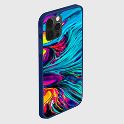 Чехол для iPhone 12 Pro Paint Wave, цвет: 3D-тёмно-синий — фото 2