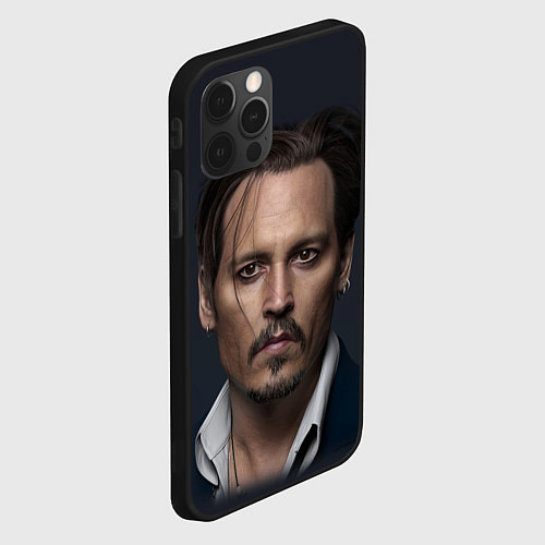 Чехол iPhone 12 Pro Джонни Депп Johnny Depp / 3D-Черный – фото 2