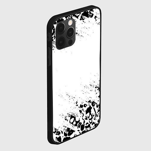 Чехол iPhone 12 Pro Выцветшие потёртости SKULLS / 3D-Черный – фото 2